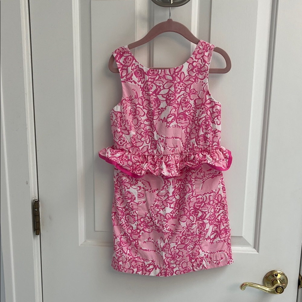 Lilly Pulitzer Pink Floral Kids Casual Dress size 6